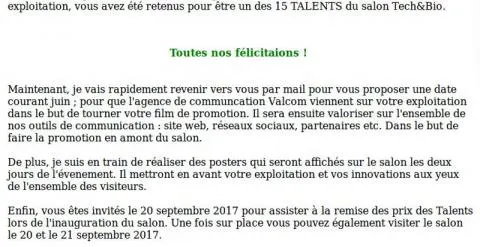 Matthieu a du talent