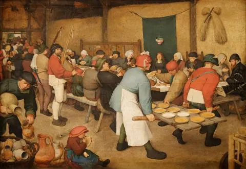 Brueghel l'ancien. Le repas de noces.